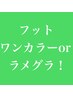 【ソフトジェルオフ&ケア込み】フットワンカラー/ラメグラ　¥4800