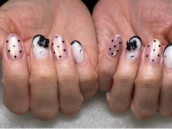 サロンレム(salon Rem.)/【パラジェル 黒フレンチ】