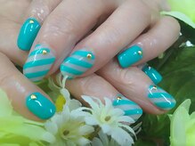 プルミエ ネイル(Premier Nail)/爽やか☆彡ストライプネイル