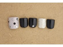 ネイルサロン ブランロール 白金店(Nail Salon Blanl'or)/FOOT　ブラック×スタッズ☆