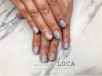 ネイルアトリエルカ(nail atelier LUCA)/W-361 ニュアンスフラワーネイル