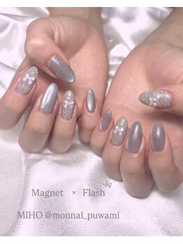 モナールアンド(MONNAL&)/マグネット×フラッシュネイル