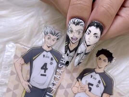 痛ネイル 長さ出し 手書き