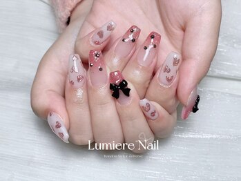 ルミエール ネイル モンナカ(Lumiere Nail Monnaka)/オンブレフレンチ/冬ネイル