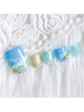 たゆ ネイル(たゆnail)/フィルインフラッシュ海ネイル