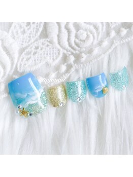 たゆ ネイル(たゆnail)/フィルインフラッシュ海ネイル