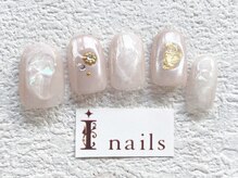 アイネイルズ 梅田店(I nails)/ホワイトミラーニュアンス￥8200