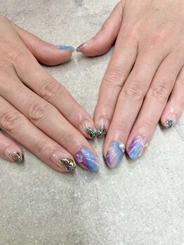 ネイルサロンファストネイルプラス 新宿店(FAST NAIL PLUS)/【夏ネイル2021】人魚の鱗