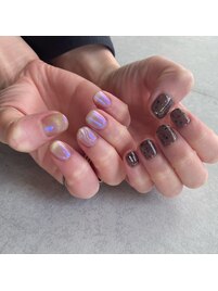 アシメデザインネイル☆