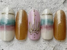 フリークネイル(FREAK Nail)/砂浜サマーアート ¥12000