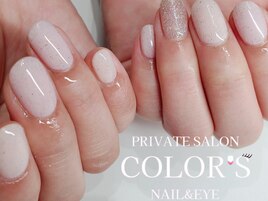 ワンカラー&キラキラグリッター