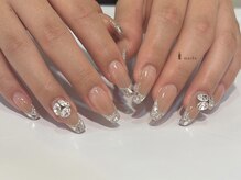 アイネイルズ 四条河原町店(I-nails)/ガラスフレンチビジューネイル