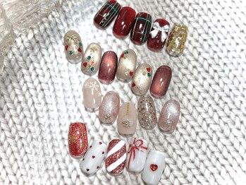 ネオリーブドレスネイルアンドアイラッシュ(Neolive dress nail&eyelash)/クリスマスデザイン¥8000から