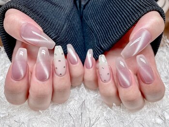 Cimple.nail【シンプル】ワンカラー/マグネット/定額ネイル/チップ長さだしの写真/《最終受付21時》ワンカラー3980円/マグネットorオーロラネイル4980円/しんぷる定額ネイル4580円が60分完了