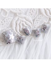 たゆ ネイル(たゆnail)/キラキラフットガラスネイル