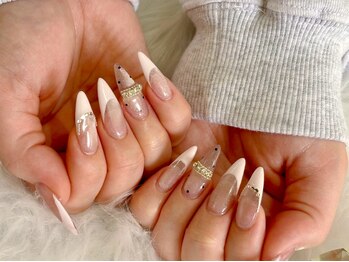 ネイビー(Naivy)の写真/短い爪でもアートを楽しみたい方必見☆お得な【スカルプ付け放題】アートをたっぷり楽しみたい方にも！！