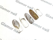グラマーネイル(Glamor nail)/フレンチ×大理石調