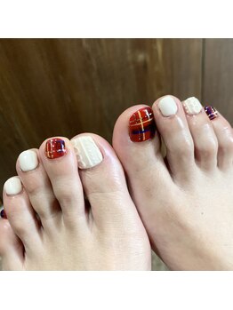 エヌドットバーバーヒロオ ネイル(N.BARBER HIROO)/【フットジェル】ニットネイル☆