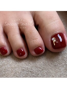 トッコネイル(tocconail)/ボルドーフット/パールアート