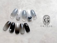 ネイルサロン エアフォルク 銀座(Erfolg)/ラメグラ×エアブラシ