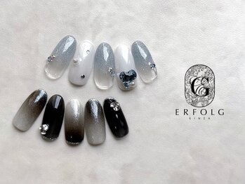 ネイルサロン エアフォルク 銀座(Erfolg)/ラメグラ×エアブラシ