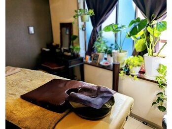 アロマサロン フランジパニ 枚方(Frangipani)/出窓にはたくさんの緑