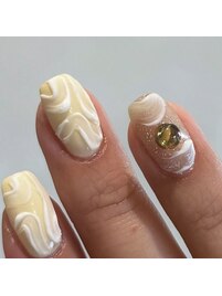 butter yellow & white