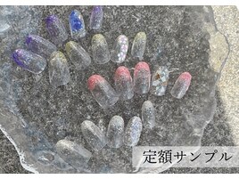 シェルネイル×ラメグラデ