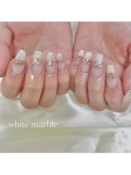 イフネイル(if nail)/◇ホワイトマーブル◇