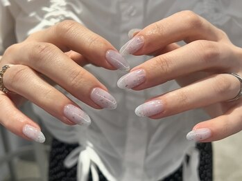 sheer blue × pink