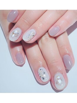 カラン 焼津店(CALIN)/ニュアンススモーキーネイル