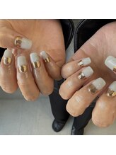 タグネイル(tag nail.)/ミラーバイカラーネイル