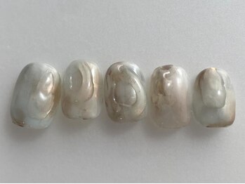 アイネイルズ 池袋店(I-nails)/マーブルぷっくりニュアンス