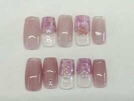 ツイード　ピンク　チェック