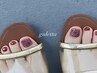 【フット】人気No.2♪10時限定 ワンカラー＋親指アート2本 ※持込◎　￥5800