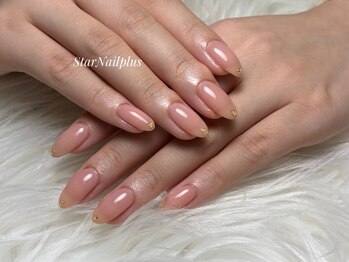 スターネイルプラス 福岡天神西通り店(Star Nail plus)/ちゅるちゅるカラー×ゴールド