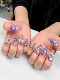 【スカルプ】紫×クリア