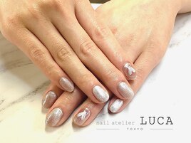 L-39　ハートマグネットネイル
