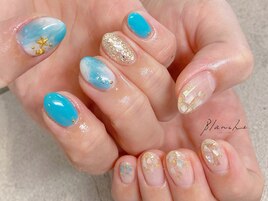 ちぐはぐ夏ネイル