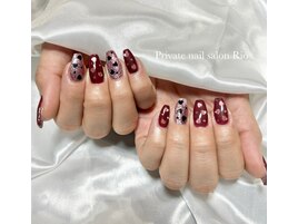 バレンタインネイル