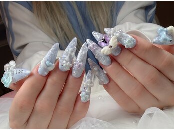 ヒカリ ハナ ネイル(HIKARI HANA NAIL)/ゴテゴテネイル