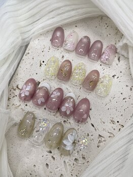 春のフラワーネイル