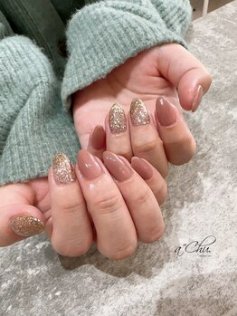 スモーキーピンク×グリッター