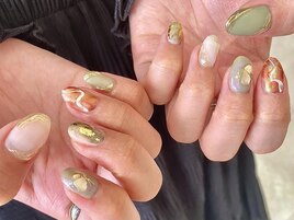 ニュアンス水彩ネイル