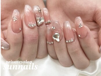 サンネイルズ(sun nails)/6本アート　ストーン追加