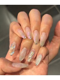 ストーンデザインオーロラネイル