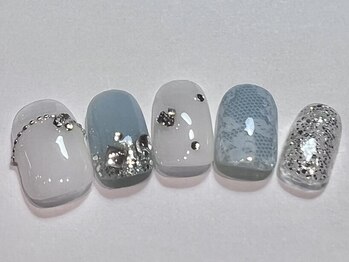 アイネイルズ 三宮店(I nails)/ウィンターレースブルー