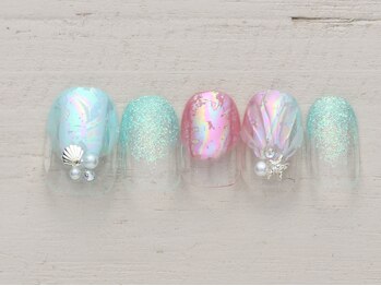 ノーネイル アゲオ イオンモール上尾(NO NAIL AGEO)/キラキラマーメイド　￥4990