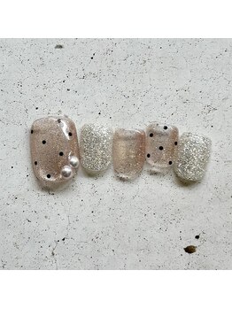 ネイルアンドまつげ リュフェール 五反田(Nail Lufaire)/ドット×マグネットネイル