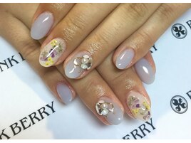 ～大人ドライフラワーネイル～